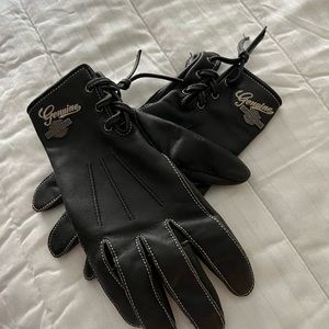 Harley Davidson leather gloves. Ladies size large, black